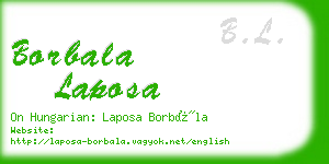 borbala laposa business card